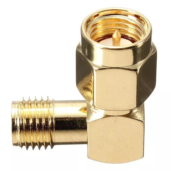 10Pcs SMA Male to Female Right Angle Crimp RF Adapter Connectors