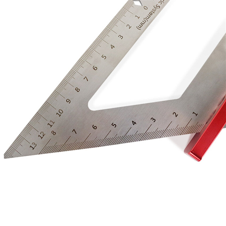 140MM Stainless Steel Woodworking Triangle Ruler - Multifunctional Scribing Angle Tool for DIY