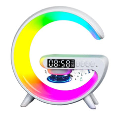 Wireless Charger Stand Speaker with RGB Night Light, Alarm Clock, Fast Charging for iPhone, Samsung, Xiaomi