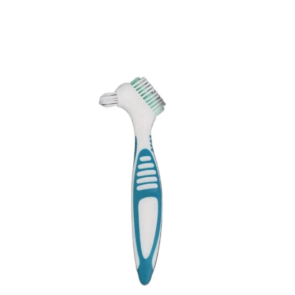 Double-Sided Denture Brush - Professional Cleaning Tool for Dentures & Bridges, 2-Pack