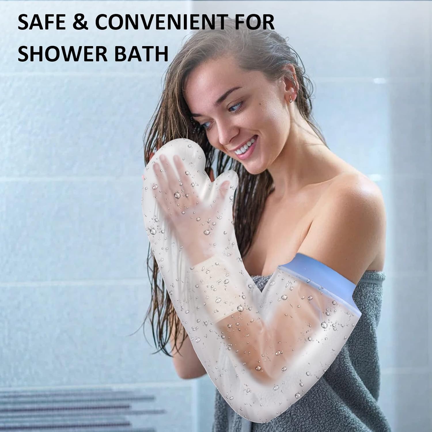 Waterproof Full Arm Cast Cover for Shower - Reusable, Watertight Seal, Ideal for Post-Surgery Use