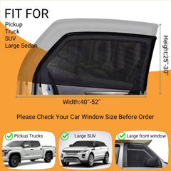 2-Pack Elastic Car Window Sunshades for SUV, Truck, Minivan - Breathable Mesh