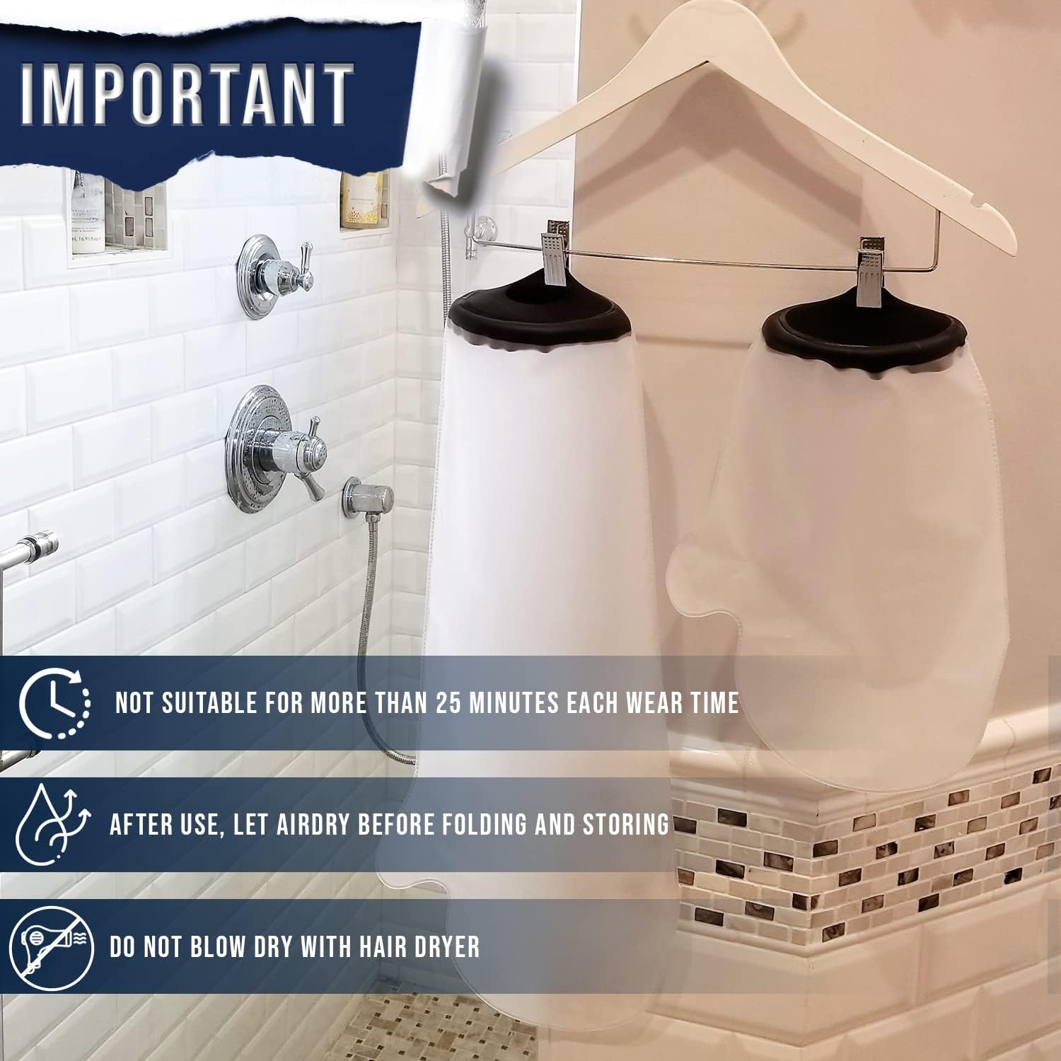 Waterproof Reusable IV & Line Shower Cover | Elbow & Upper Arm Protection for Safe Showering