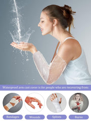 50 Pcs Waterproof Arm Cast Covers for Shower, Adult Long Sleeve Bandage Protectors