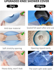 Waterproof Knee Cover for Shower - Reusable, Watertight Protection for Surgery & Injuries