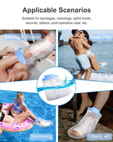 Waterproof Reusable Foot Cast Cover for Shower - Soft & Comfortable Ankle Protector