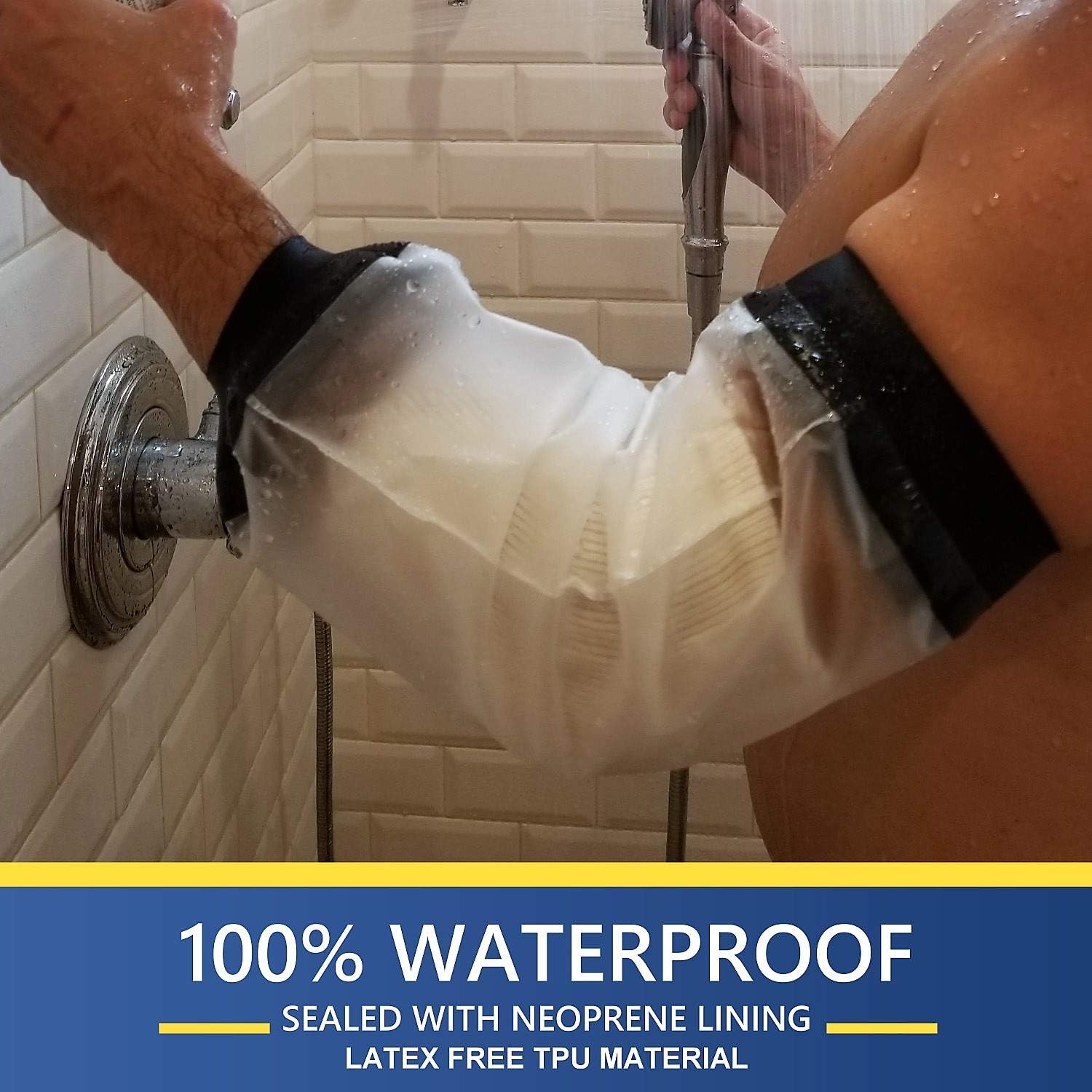 Waterproof Reusable IV & Line Shower Cover | Elbow & Upper Arm Protection for Safe Showering