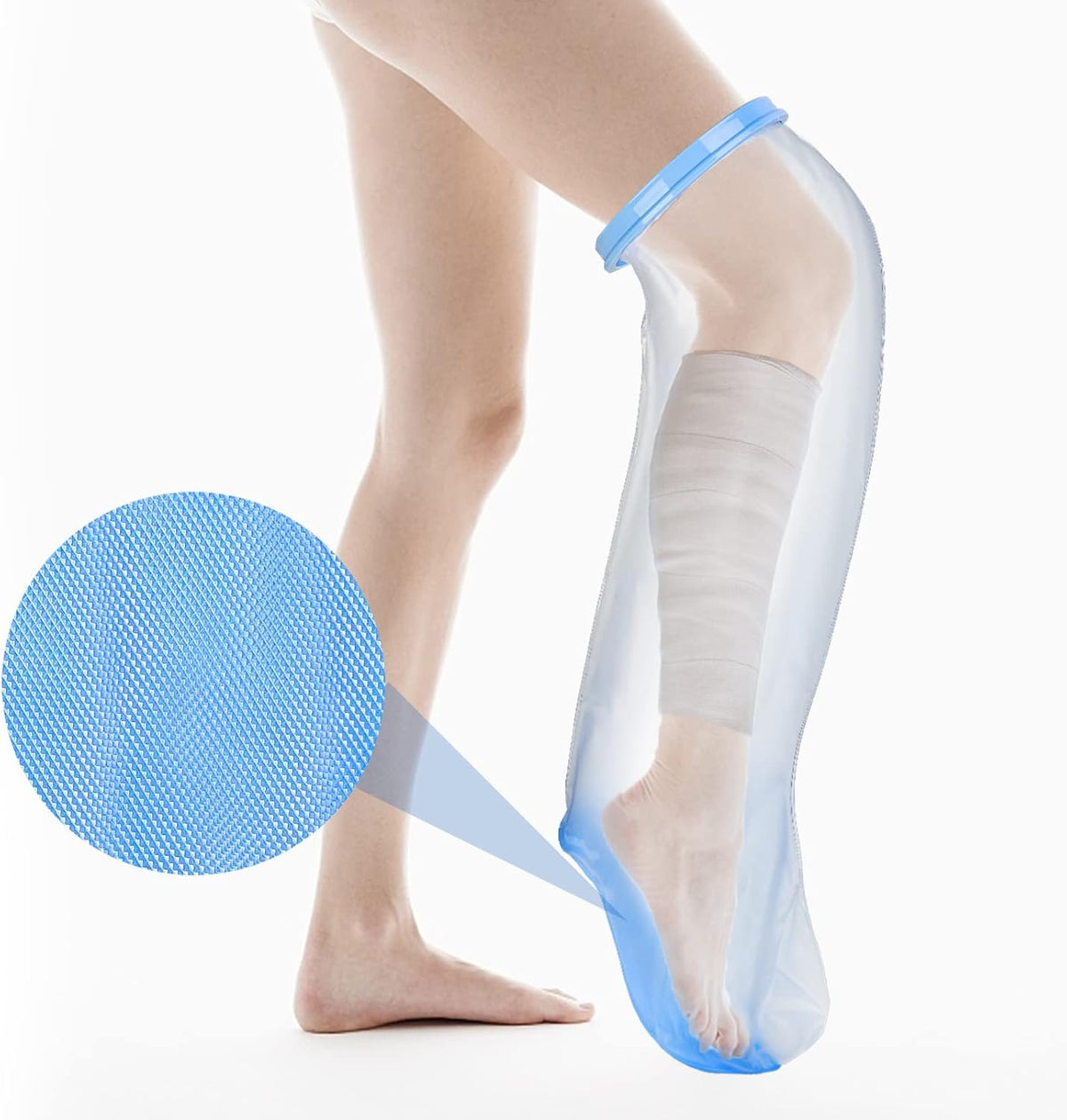 Waterproof Adult Leg Cast Cover - Anti-Slip, Watertight Bandage Protector for Foot and Leg Wounds