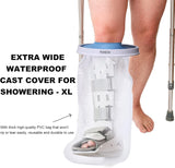 Upgraded Extra Wide Full Leg Cast Cover for Shower - Non-Slip, Reusable, Waterproof Protection