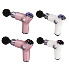 USB Electric Percussion Massage Gun - Handheld Deep Muscle Relaxation Therapy Device with 4 Heads