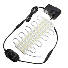 1,5 m wasserdichtes warmweißes LED-Lichtstreifen-Set SMD5050 für Spiegelbeschilderungslampe + DC12V-Adapter