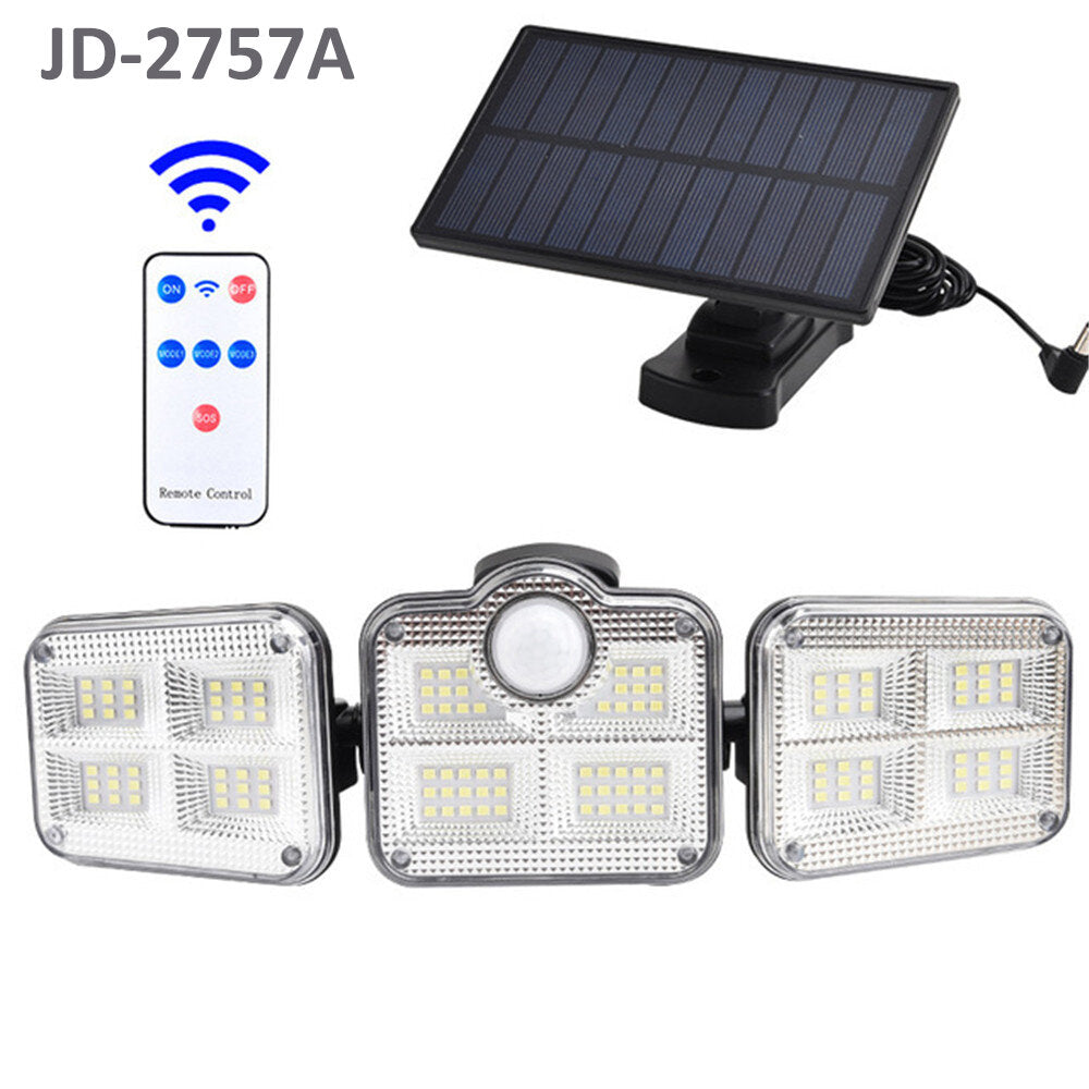 122LED Solar Walkway Lights - 3 Modes, Motion Sensor, Adjustable Outdoor Garden Street Lamp