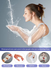 50Pcs Waterproof Arm Cast Covers for Shower & Bath - Durable & Reusable Protection