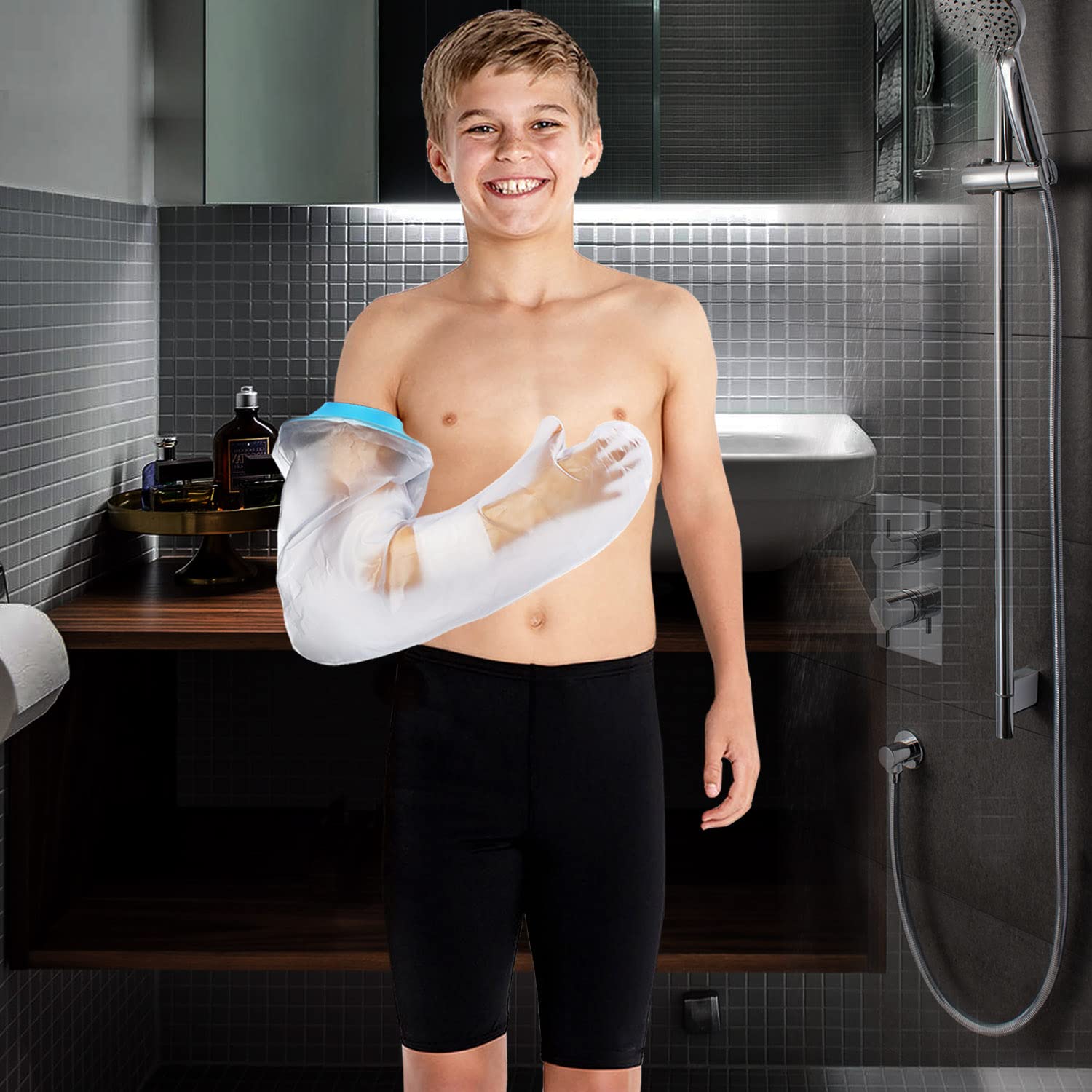 Waterproof Kids Cast Covers for Shower - Soft, Comfortable, Reusable & Durable Protection