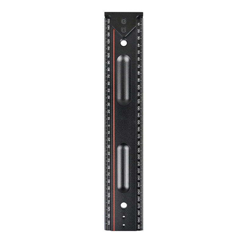 Aluminum Alloy Woodworking Edge Ruler & Protractor for Carpentry