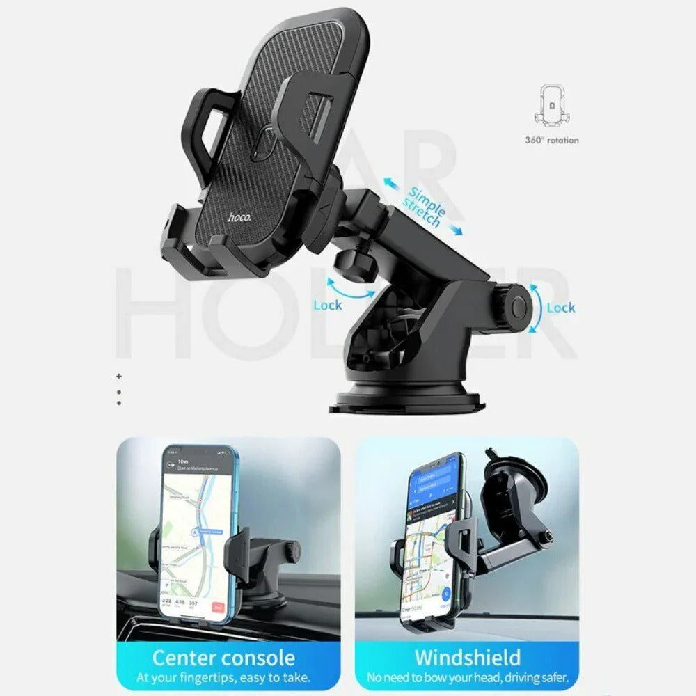 Universal Car Phone Holder GPS Mount for iPhone 12-14 Pro Max, Xiaomi, Samsung S23 - Secure and Adjustable