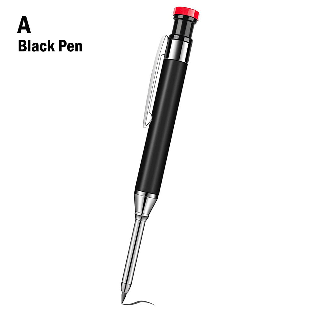 Solid Carpenter Pencil Set with Refills for Deep Hole Marking