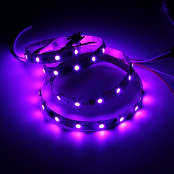 1M 9.6W DC 12V WS2811 48 SMD 5050 RGB LED Strip Light - Individually Addressable & Flexible