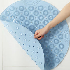 55cm Non-slip Round Bathroom Mat - Safety Shower Massage Pad with Drainage Suction Cups