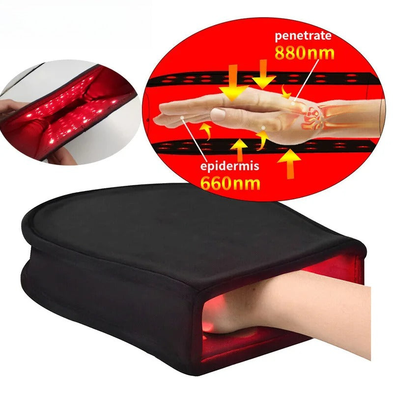 2PCS Red Light Therapy Gloves, 660nm 850nm Infrared Hand Massager with Pulse Mode for Arthritis & Palm Pain Relief