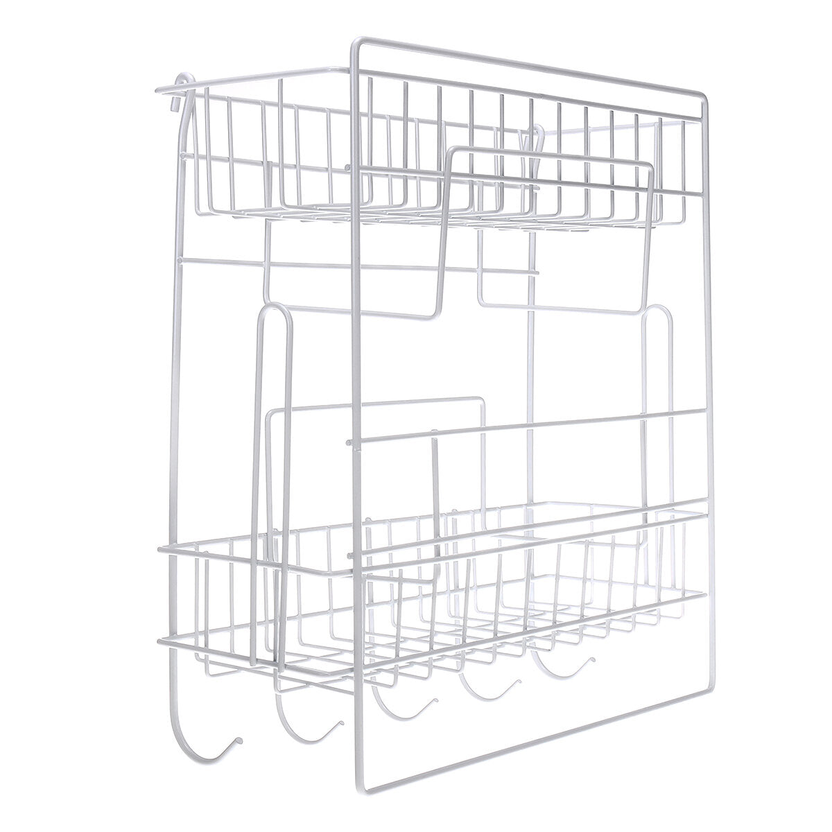 Five-Tier Steel Over Sink Dish Drying Rack - Multifunctional Kitchen Counter Storage