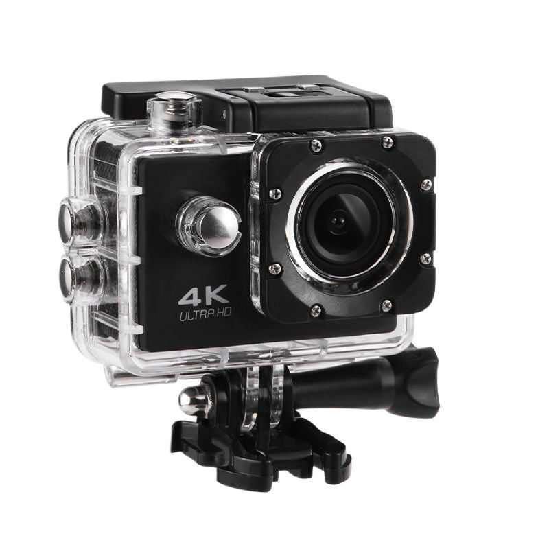 4K Waterproof Action Camera for Motorcycle/Bicycle Helmets, Underwater Mini Camcorder for Sports Recording