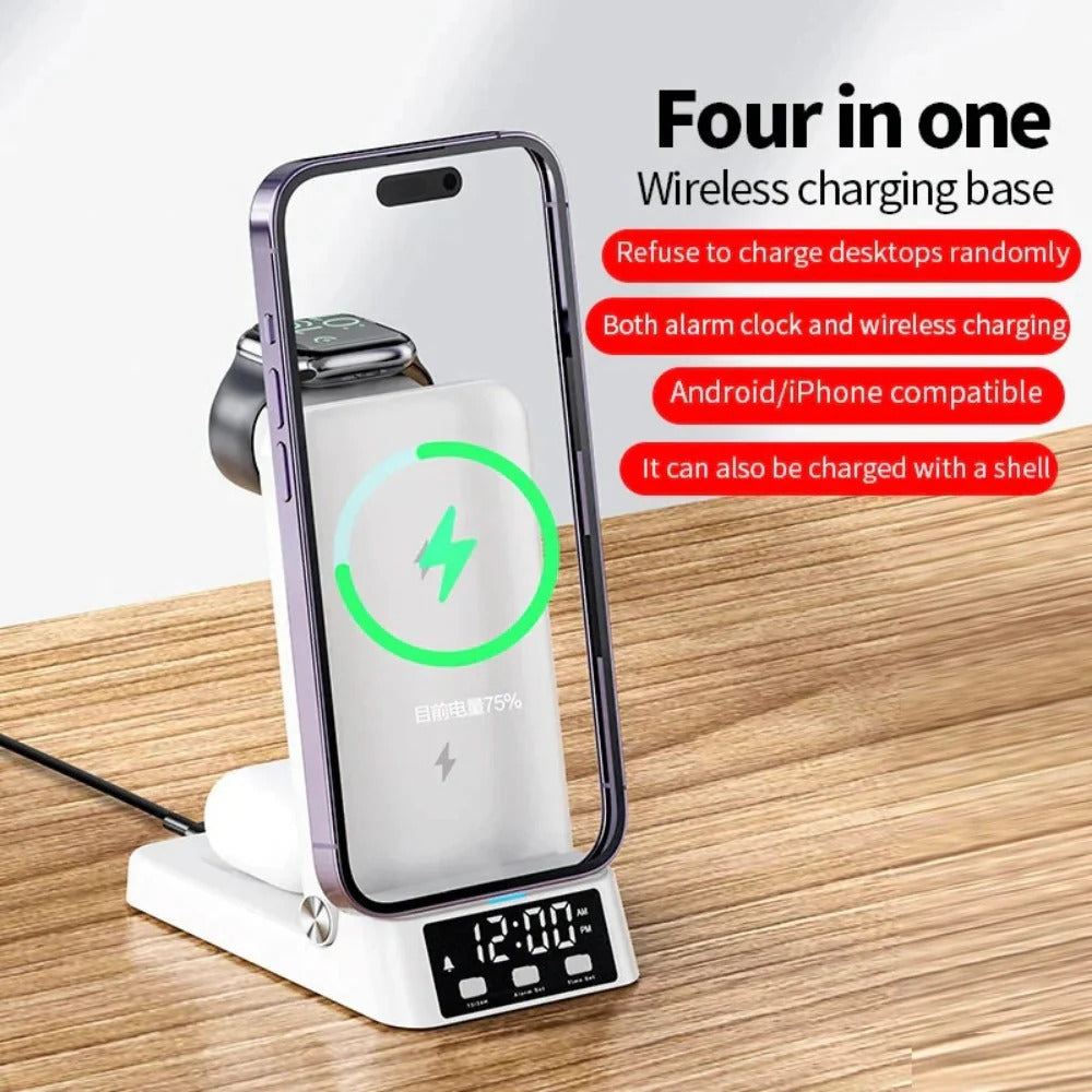 Fast Wireless Charger Bracket for Qi Phones: iPhone, Huawei, Samsung, AirPods, Watch