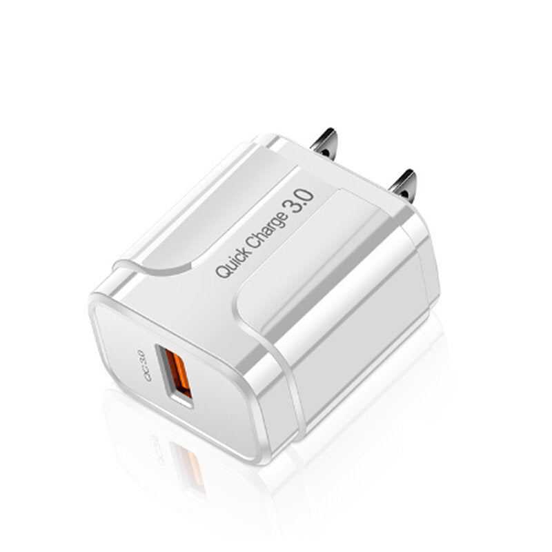 18W USB-A QC3.0 Schnellladegerät EU/US Stecker für iPhone, Huawei, Samsung, Xiaomi