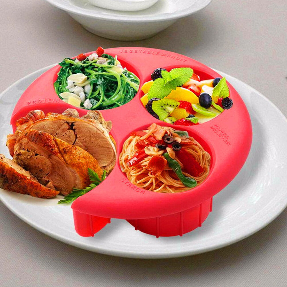 Umweltfreundlicher Portionskontrollteller für Mahlzeiten – Keep Fit Kochwerkzeug-Geschirrset