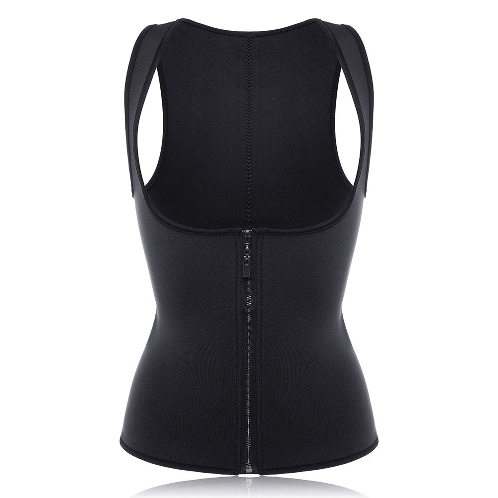 Damen Sport-Trainer-Korsett mit Reißverschluss vorne, Übergröße, Shapewear-Weste aus Polyester-Neopren