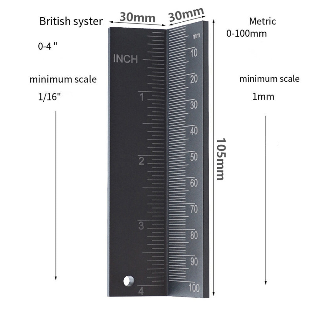 Magnetic Aluminum Depth Stop Collar Locator - Woodworking Gauge for Drill Bit & Saw Blade Height