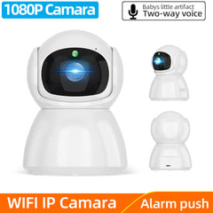 1080P PTZ Smart IP Camera - 360 Degree Night Vision Webcam for Home Security & Baby Monitoring