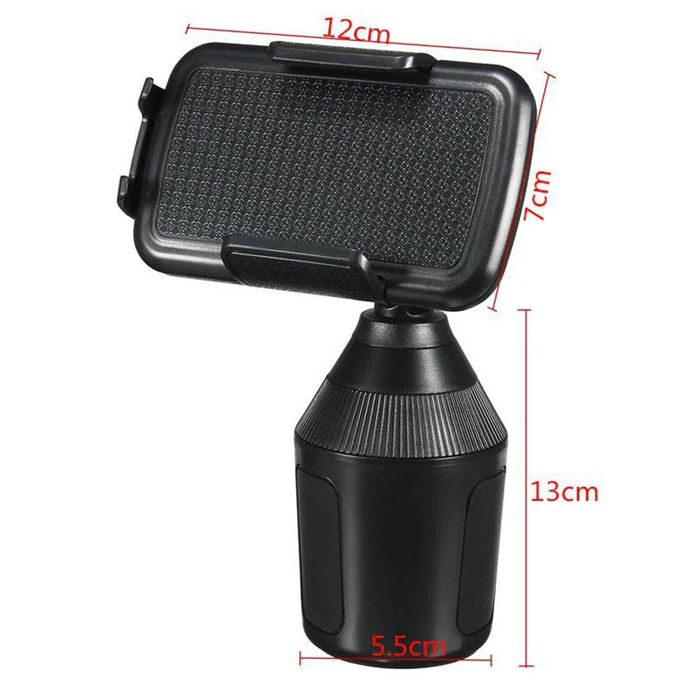 Universal 360 Degree Adjustable Car Cup Holder Mount for Phones & GPS Devices