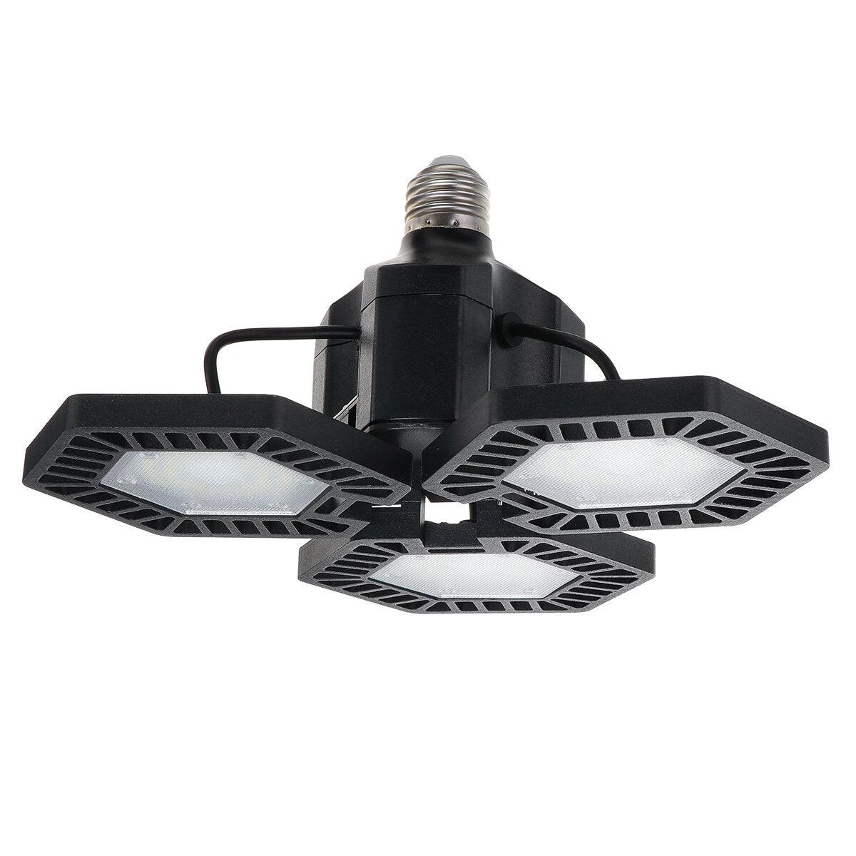 200W E27 LED Faltbare Garagenleuchte mit Lüfterflügeln für Werkstatt, Fitnessstudio und Decke