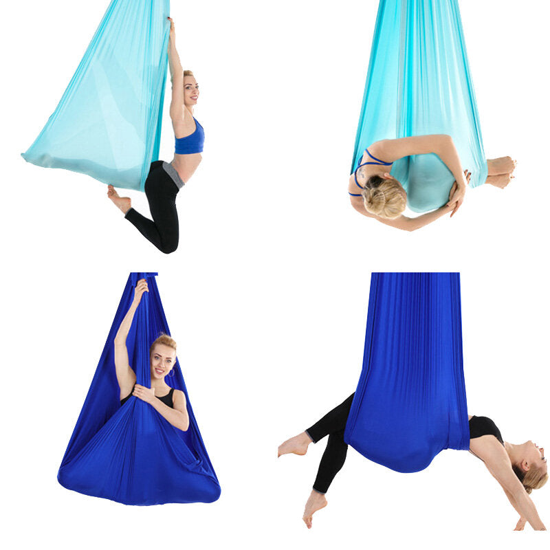 Anti-Schwerkraft-Yoga-Schaukel-Schlinge, Hängematte für Inversion, Fitnessstudio, Pilates – inkl. Zubehör