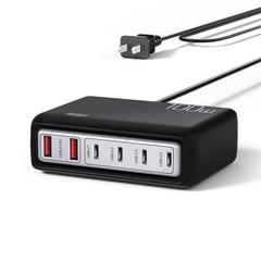 100W 6-Port USB PD Ladegerät, Schnellladestation für iPhone, Samsung, Huawei, Xiaomi