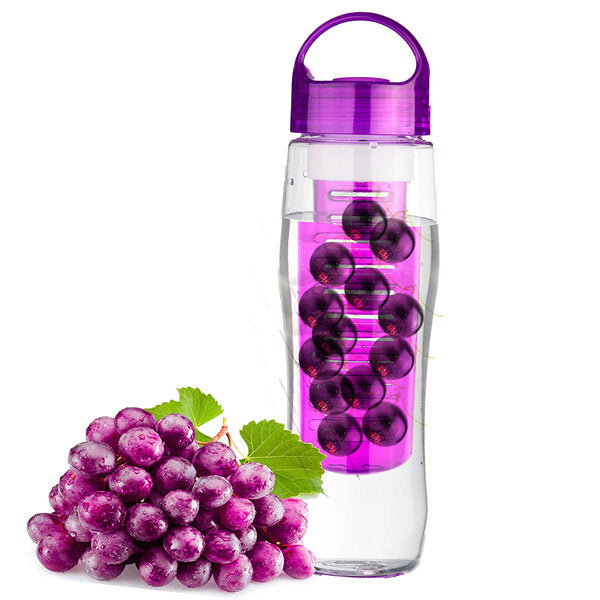 700 ml BPA-freie Sport-Wasserflasche aus Kunststoff mit Fruchteinsatz und Filter zur Saftherstellung