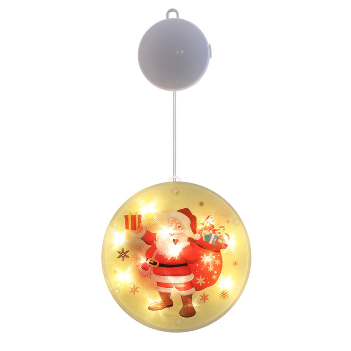 Battery-Powered LED Santa Claus Snowman Elk Christmas Tree Window Hanging Night Light for Holiday Home Decor