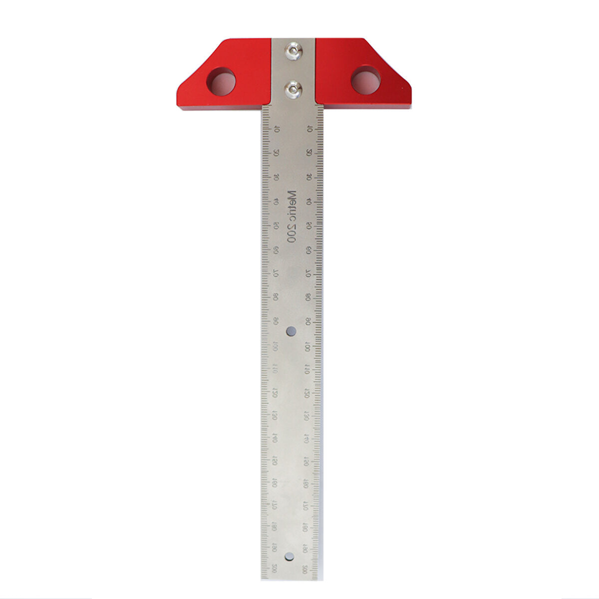 8" T Square Ruler for Woodworking - Imperial & Metric Scales, Measuring & Scribing Tool