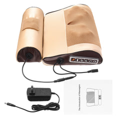 Double 8D Electric Neck Massager with Infrared Heating - PU Cervical Spine Massage Pillow