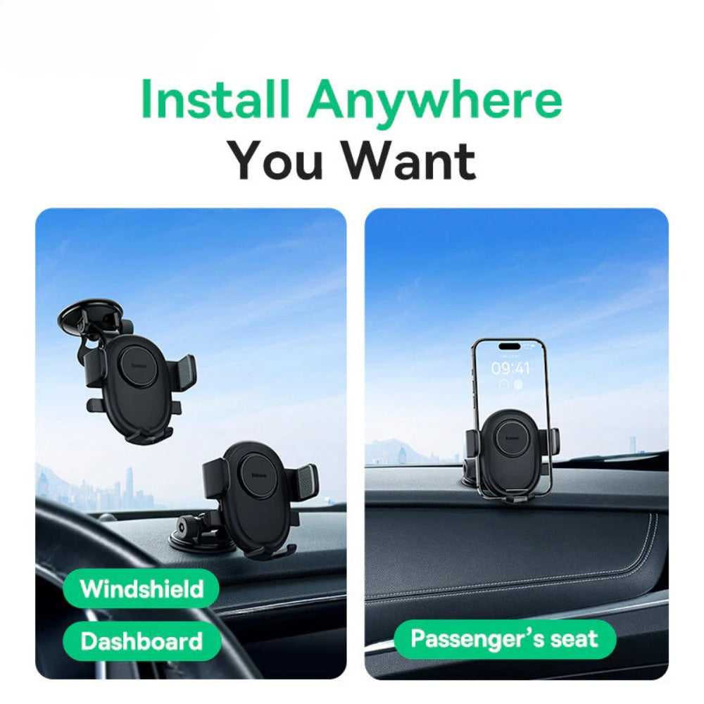 Auto Clamping Car Phone Holder for iPhone 14, Samsung, Xiaomi, 5.4-7.2 inch - Universal Fit