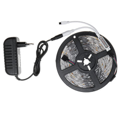 16FT/32FT 5M/10M Waterproof 5050 RGB LED Strip Light, Flexible, TV Party, DC12V, 44-Key Remote, EU Plug