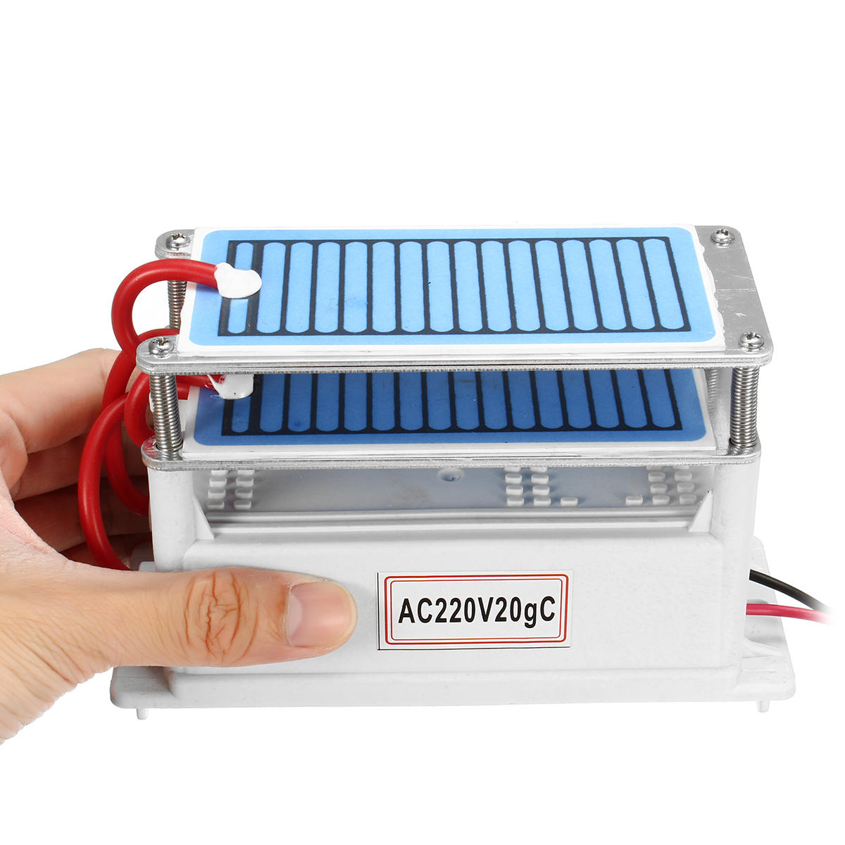 Ozongenerator, 220 V, 20 G/h, doppelte Keramikplatte zur Wasserdesinfektion und Luftreinigung