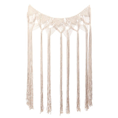 Bohemian Hand-Woven Macrame Wall Hanging Tapestry with Tassels - Perfect for Wedding and Home Decor