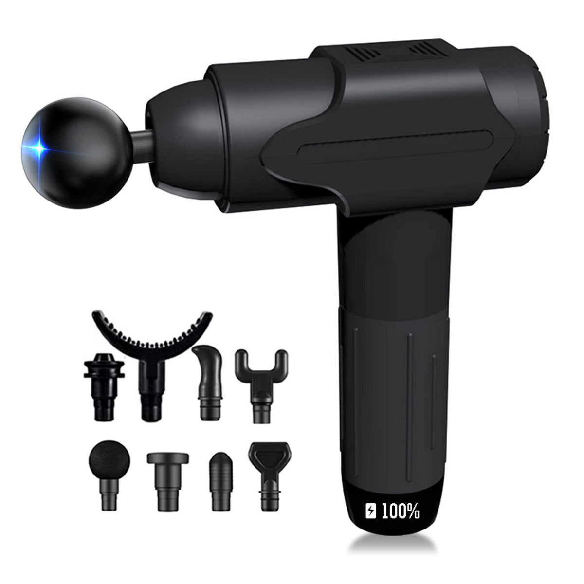 8-Level Electric Massager Gun with LCD Touch Screen, Low Noise, Long Battery Life