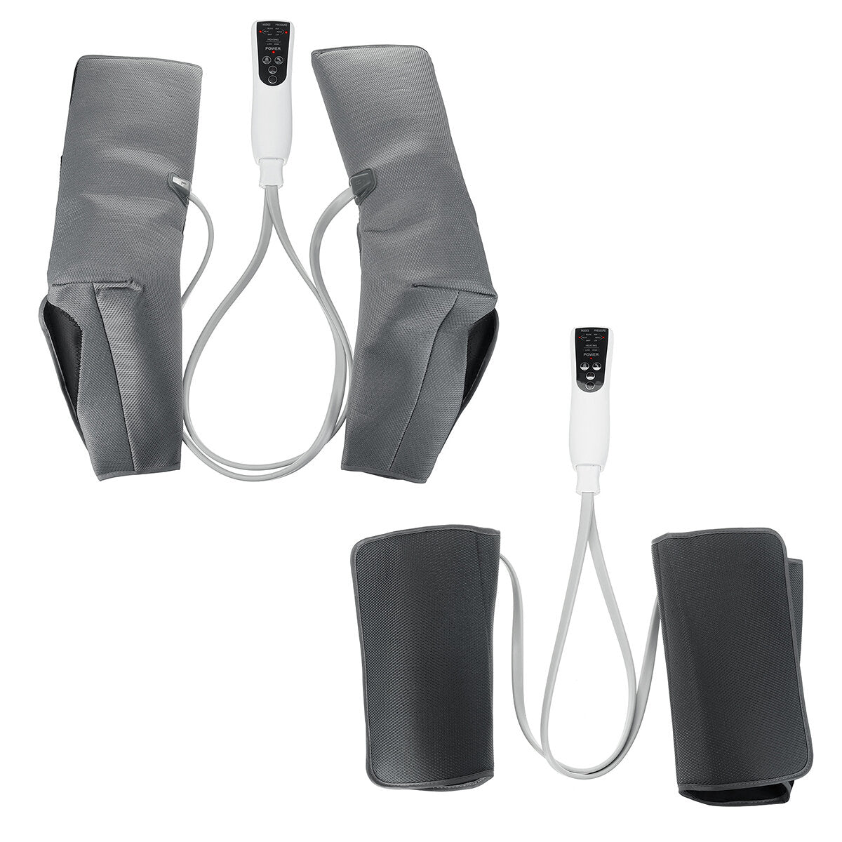 Electric Leg Massager with Overheat Protection, Air Pressure, Airbag Kneading, and Hot Compress - 3 Modes