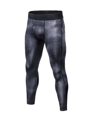 PRO Fitness Men's Quick Dry Stretch Running Tights - 3D Printed Casual Pants