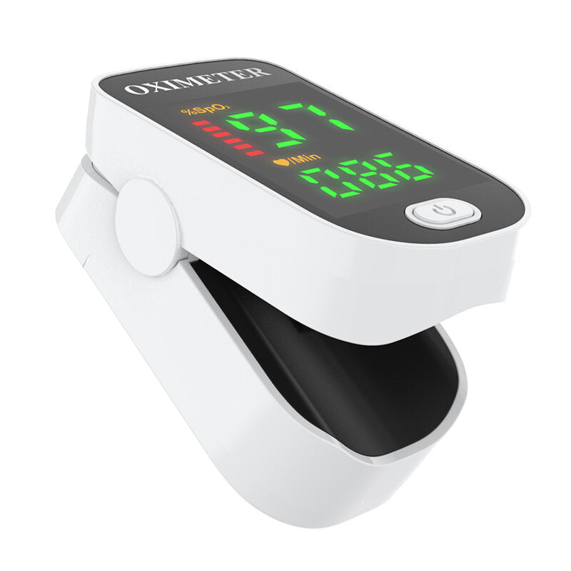 Portable Finger Clip Pulse Oximeter - Color Screen Blood Oxygen Saturation Detector for Health Care