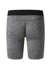 Men's Solid Color Stretch Slim Quick Dry Mesh Crotch Fitness Shorts