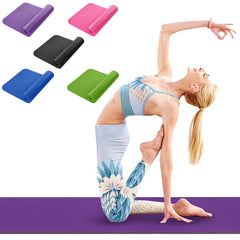 10mm Non-Slip Yoga Mat - Tasteless, Thick Fitness Pilates Mat for Home Gym and Sports